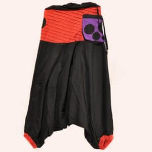 Чёрные алладины с трикотажным поясом