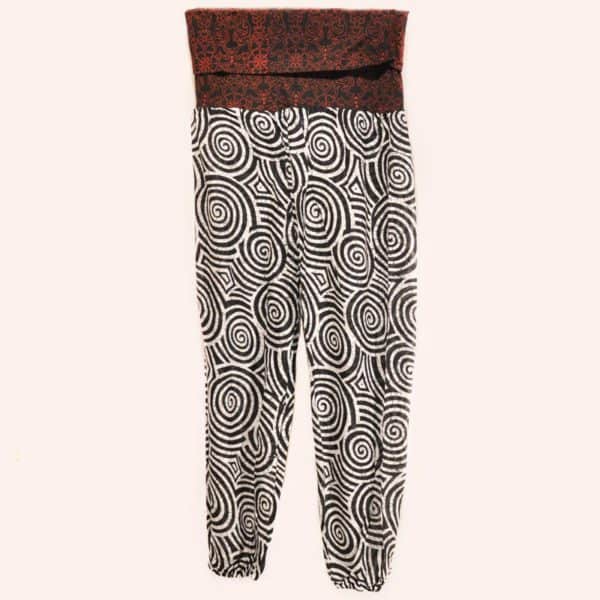 Шаровары Чёрно-белые волны