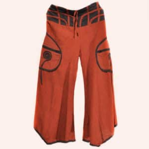 Красно-оранжевые брюки клеш Красно-оранжевые брюки клеш