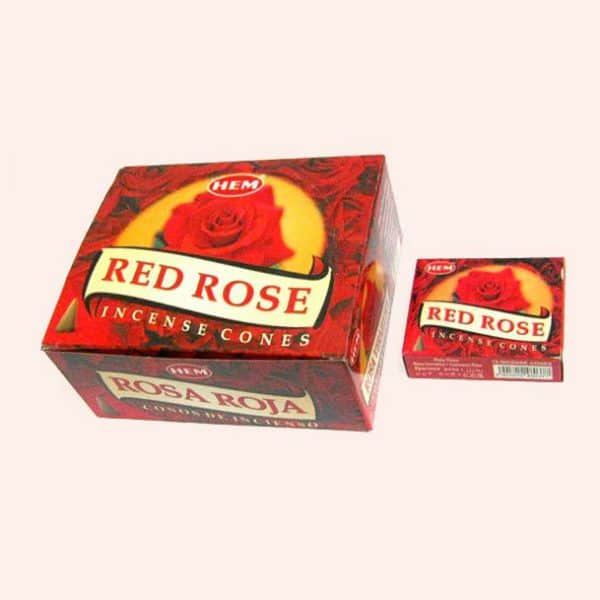 Благовония конусы HEM Red Rose Красная Роза