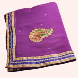 Сари Сапфир на лиловом