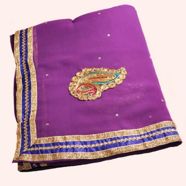 Сари Сапфир на лиловом