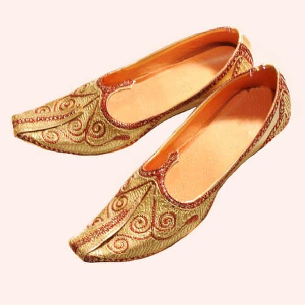 Мужские золотисто-бордовые моджари