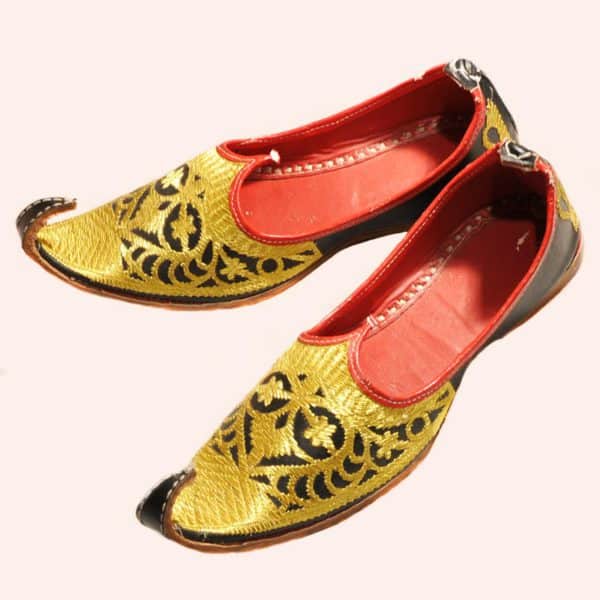 Мужские золотисто-чёрные моджари