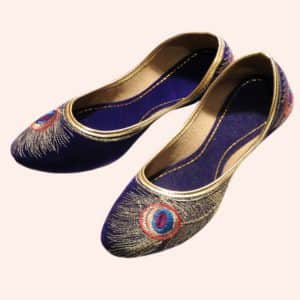 Женские джутти Перо павлина Женские джутти Перо павлина