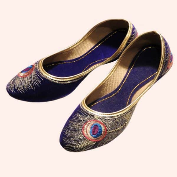 Женские джутти Перо павлина