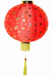 китайский фонарик с маленькими иероглифами