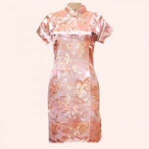 Платье в китайском стиле розовое Платье в китайском стиле розовое
