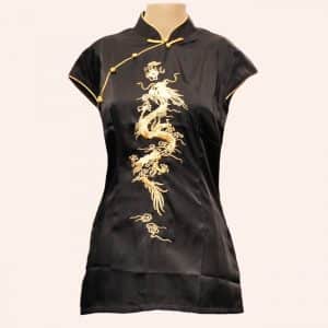 Китайское платье с драконом Блузка ципао