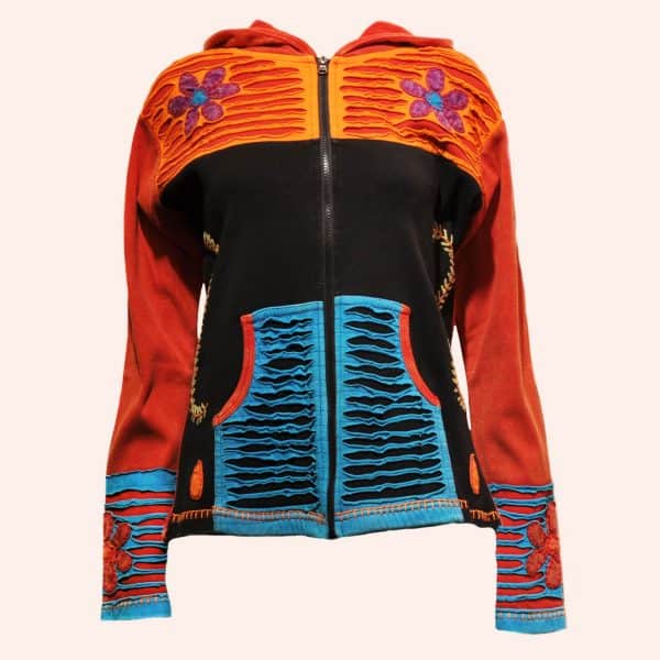 Непальская кофта с цветочным принтом