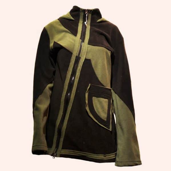 Чёрно-зелёная кофта