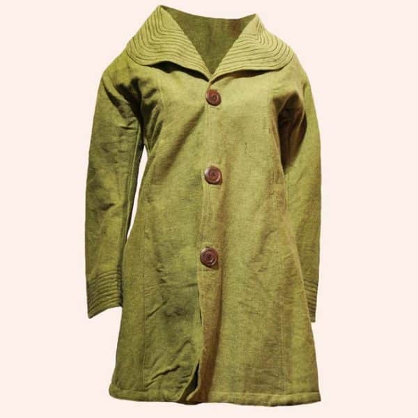 Зеленое этническое пальто