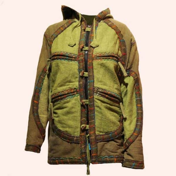 Зелёная утеплённая куртка