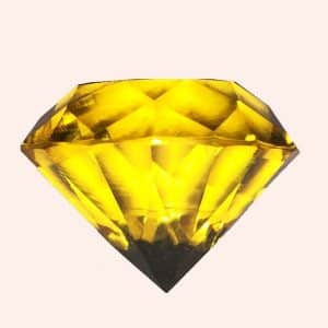 Бриллиант 2 см желтый