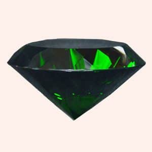 Бриллиант 10 см зелёный