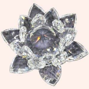 Хрустальный лотос 11 см прозрачный