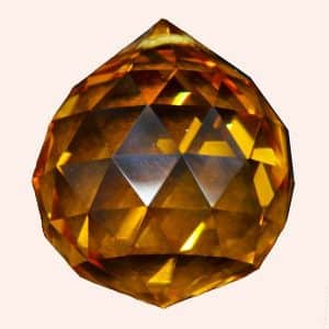 Кристалл Фен Шуй 3.5 см оранжевый