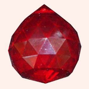 Кристалл Фен Шуй 3.5 см красный