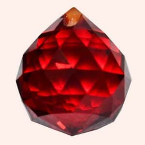 Кристалл Фен Шуй 2,3 см красный