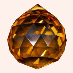 Кристалл Фен Шуй 5 см оранжевый Кристалл Фен Шуй 5 см оранжевый