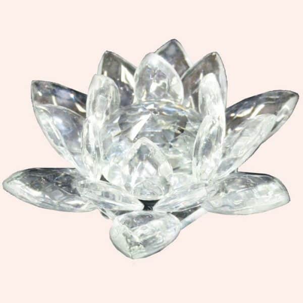 Хрустальный лотос 8 см прозрачный