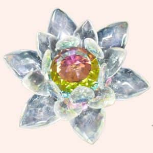 Хрустальный лотос 7 см с желтой сердцевиной Хрустальный лотос 7 см с желтой сердцевиной