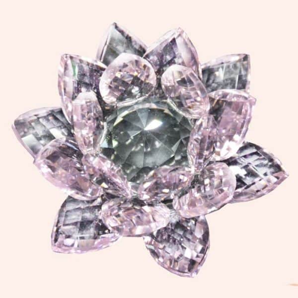 Хрустальный лотос 8.5 см сиреневый