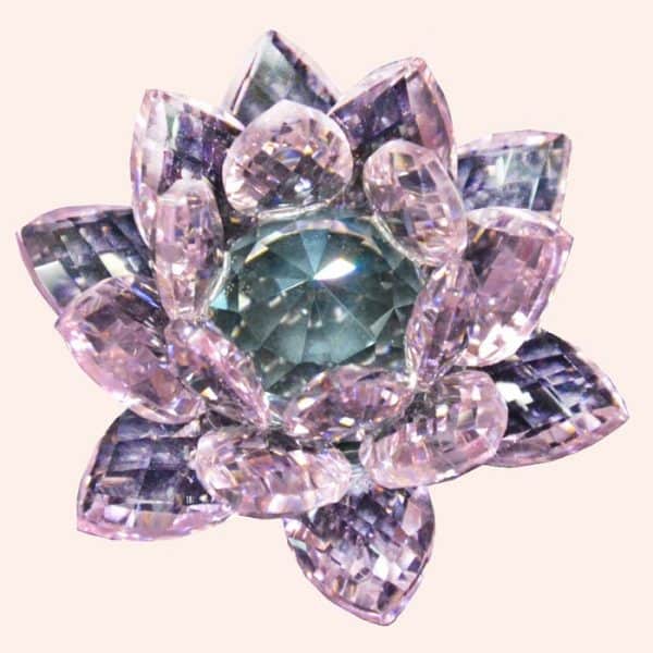 Хрустальный лотос 10.5 см сиреневый