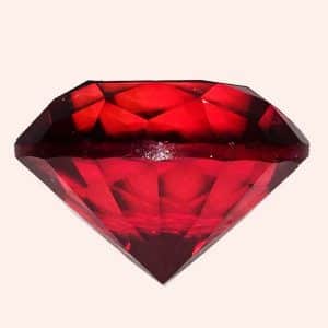 Бриллиант 2 см красный