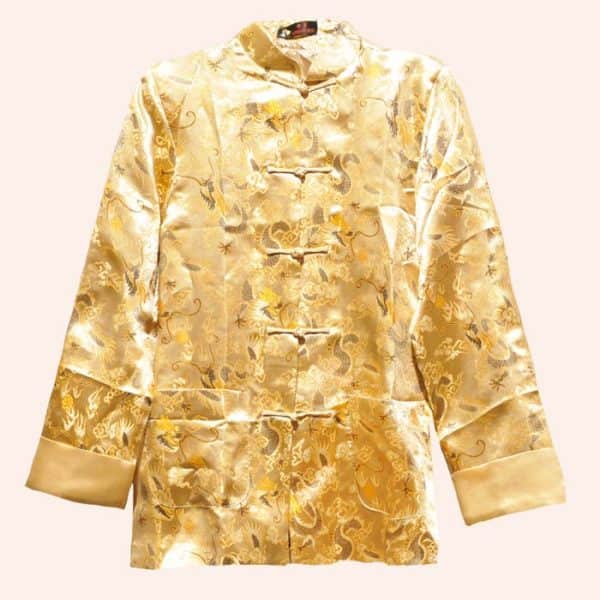 Золотой пиджак из шёлка