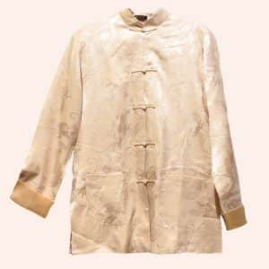 Белая китайская куртка Белая китайская куртка