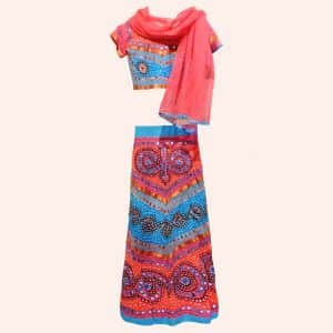 Ленга чоли бирюзово-розовая Ленга чоли бирюзово-розовая