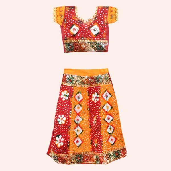 Ленга чоли бордово-оранжевая