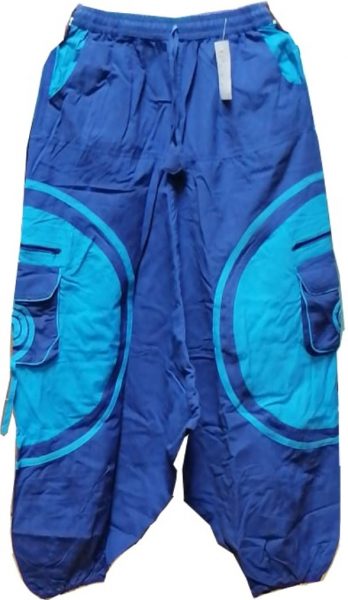 Сине-бирюзовые шаровары 1