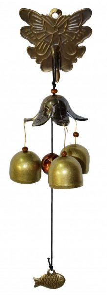Дверной колокольчик бабочка с рыбкой