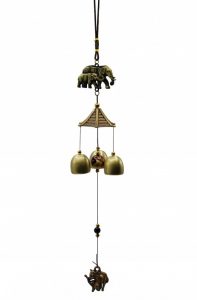 Подвесной колокольчик пагода со слонами