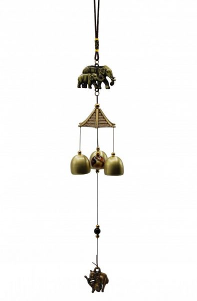 Подвесной колокольчик пагода со слонами