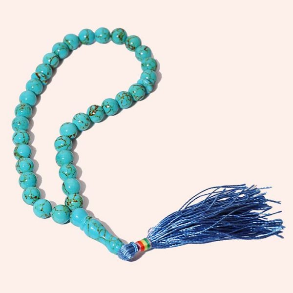 Чётки 33 бусины бирюза