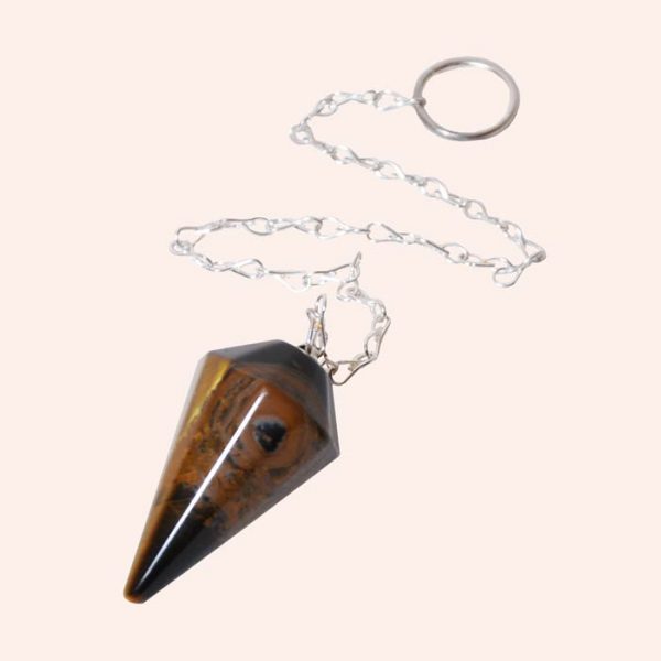 Маятник для биолокации тигровый глаз 3см