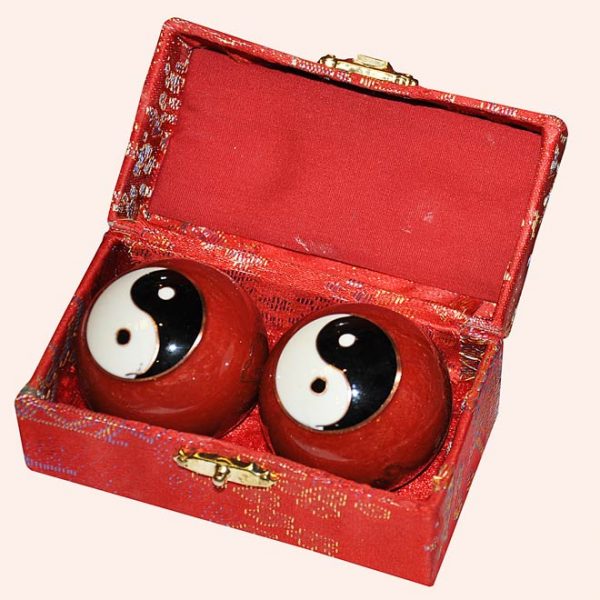 Шары здоровья 4.5см красные инь-янь