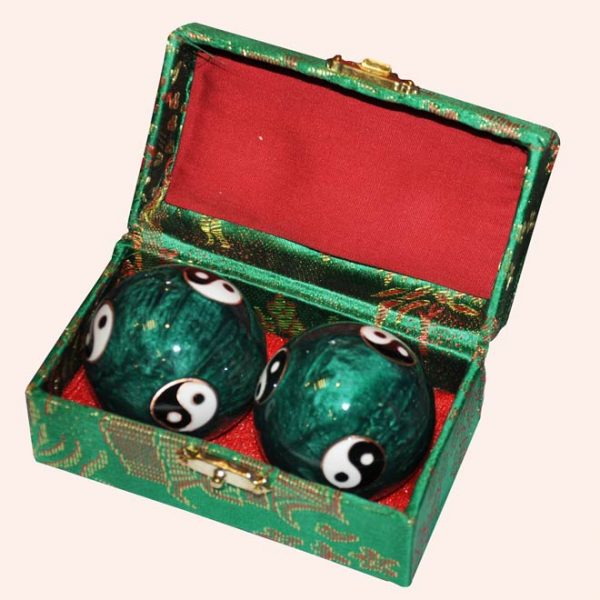 Шары здоровья 4.5см зелёные инь-янь