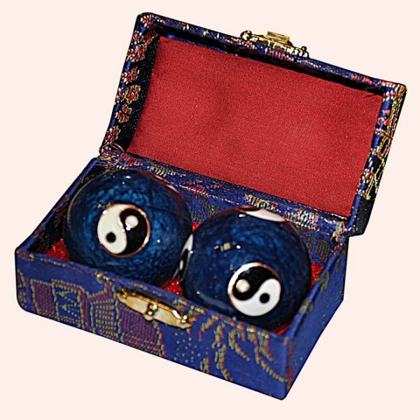 Шары здоровья 4см синие инь-янь