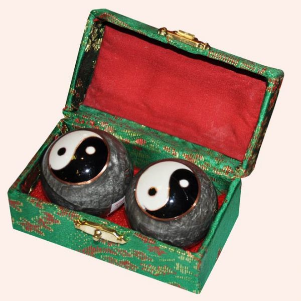 Шары здоровья 4см серые инь-янь