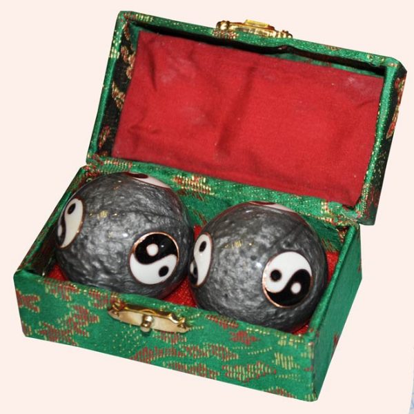 Шары здоровья 4см серые инь-янь 2