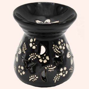 Аромалампа керамическая черная 8 см