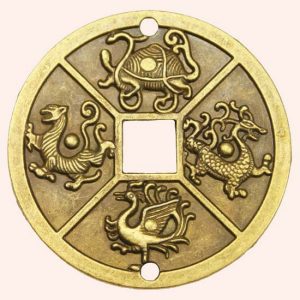 Китайская монета 4 священных животных 6 см