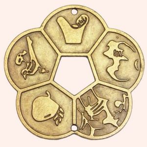 Китайская монета 5 благ 5,6 см