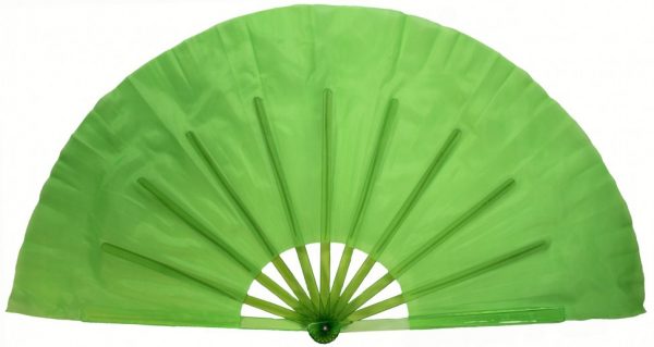 Китайский веер для танцев зелёный