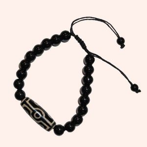 Браслет с бусиной Дзи 7 глаз