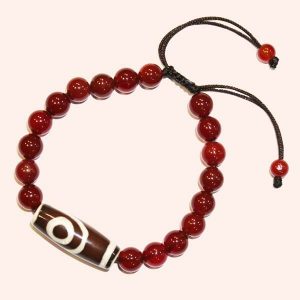 Браслет с двуглазой бусиной Дзи Браслет с двуглазой бусиной Дзи